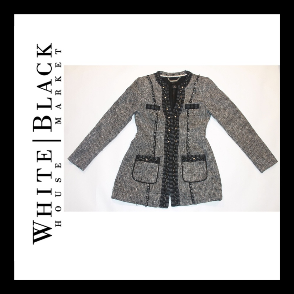 White House Black Market Fall Tweed Blazer